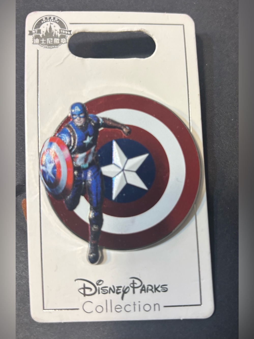 Disney Parks Marvel Captain America Shield Pin Avengers Trading New